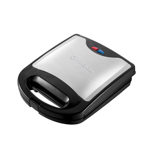 Sandwichera Imaco IST1004S 1000w, capacidad 4 panes, placas antiadherentes, negra