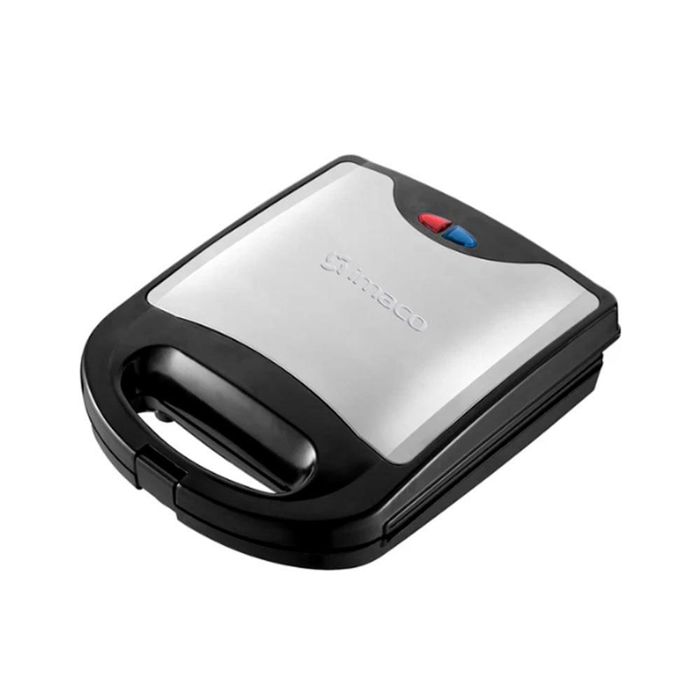 Sandwichera Imaco IST1004S 1000w, capacidad 4 panes, placas antiadherentes, negra