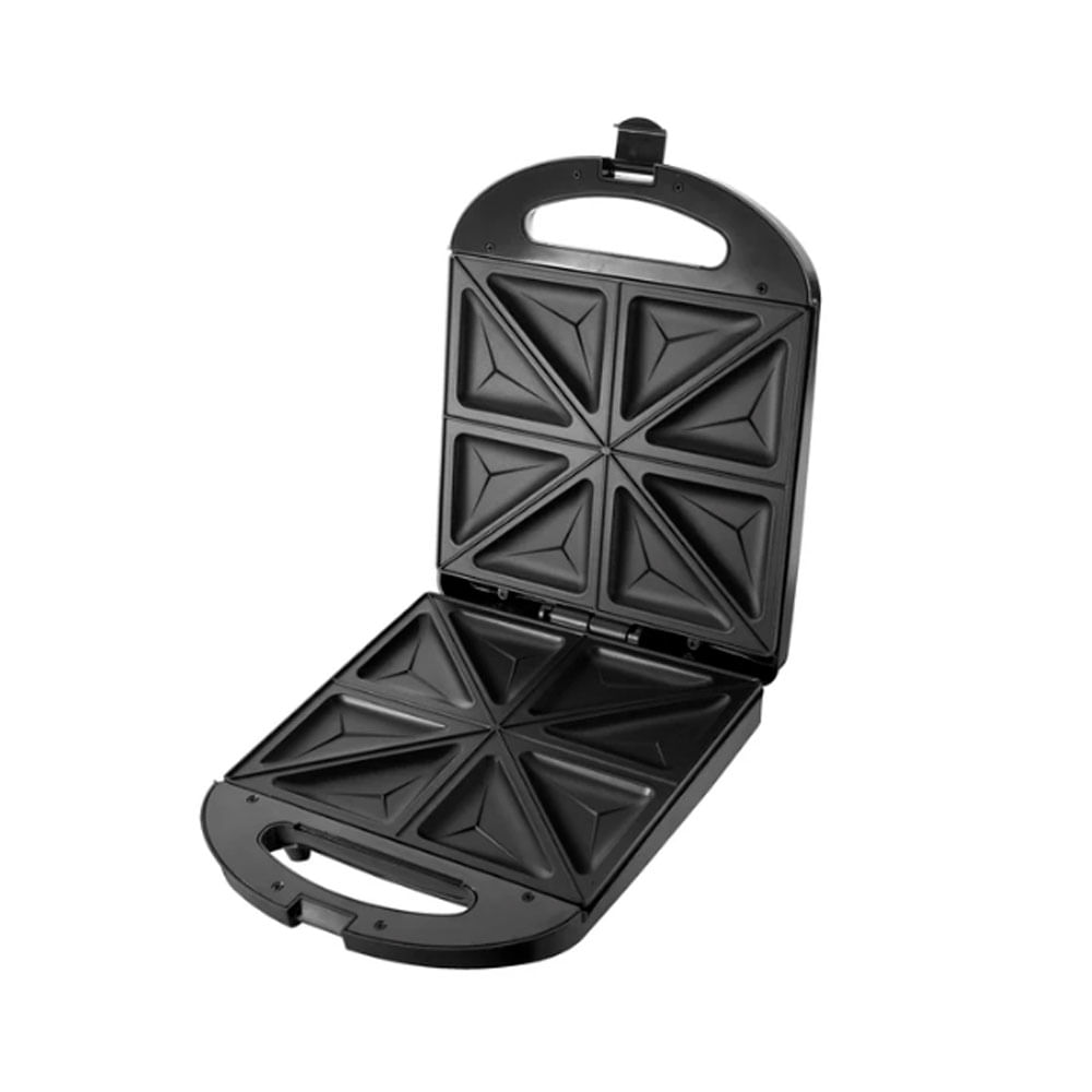 Imagen 2 del producto Sandwichera Imaco IST1004S 1000w, capacidad 4 panes, placas antiadherentes, negra