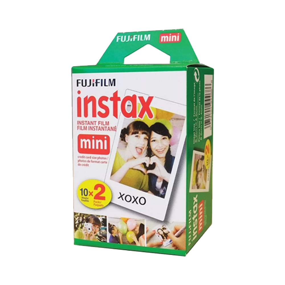 Imagen 1 del producto Pack de Película Fujifilm Instax Mini x20, compatible con cámaras Instax Mini, fotos nítidas y fáciles de usar