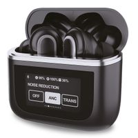 Audífonos bluetooth True Wireless Decibel Touch Pro cancelación de ruido, resistente al agua IPX4, duración máx. 40 horas con estuche de carga, negro