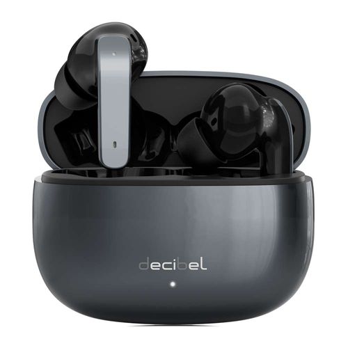 Audífonos bluetooth True Wireless Decibel FreePods 2 cancelación de ruido, resistente al agua IPX4, duración máx. 40 horas con estuche de carga, negro