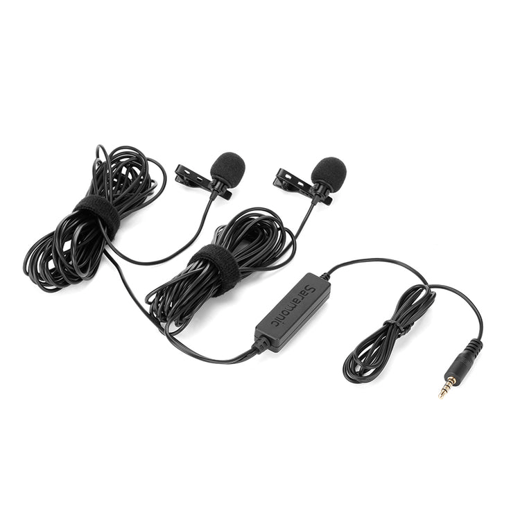 Imagen 2 del producto Micrófono solapero Saramonic LavMicro 2M, para dos personas, condensador alámbrico, omnidireccional, negro