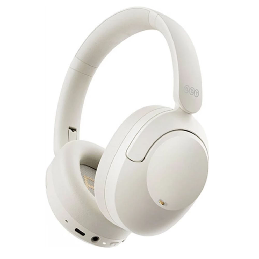 Imagen 1 del producto Audífonos con cancelación de ruido QCY H4 almohadillas acolchadas, máx. 70 horas, multipunto, blanco