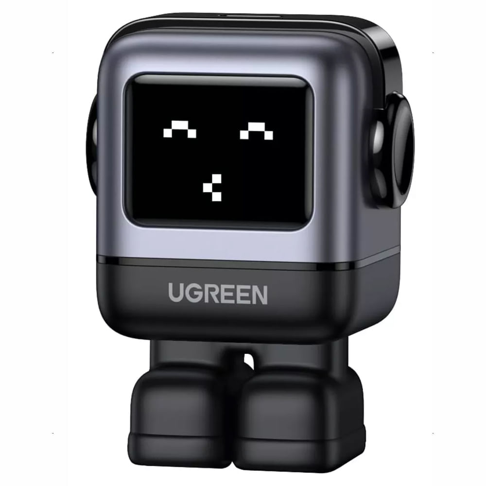 Cargador Ugreen Robot 30 W, tipo C, pantalla led, carga rápida NEXODE, negro