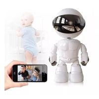 Monitor robot de bebé cámara Wi-Fi HD, seguridad, visión nocturna, blanco