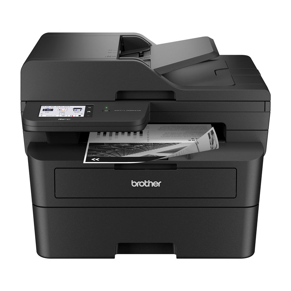 Impresora monocromática multifuncional Brother MFC-L2880DW Wi-Fi, inalámbrica, blanco y negro, usa cartuchos de tóner