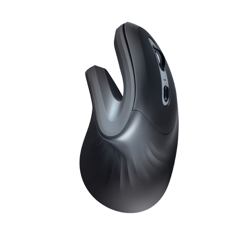 Mouse vertical inalámbrico ergonómico Santofa S1480 conexión USB, 1600 DPI, recargable, negro