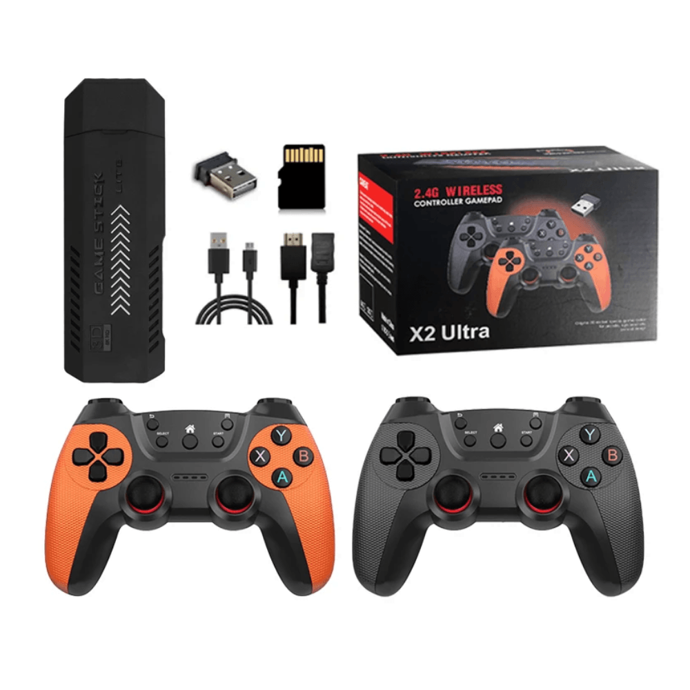 Imagen 1 del producto Consola Game Stick Plus X2 Ultra 64GB, resolución 4K, 2 controles wireless, +20,000 juegos, 40 emuladores retro incluidos