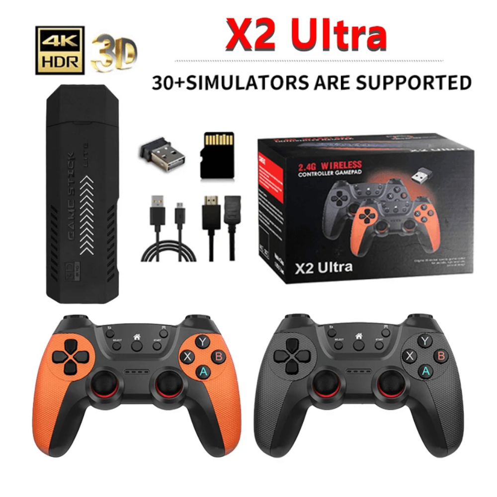 Imagen 2 del producto Consola Game Stick Plus X2 Ultra 64GB, resolución 4K, 2 controles wireless, +20,000 juegos, 40 emuladores retro incluidos