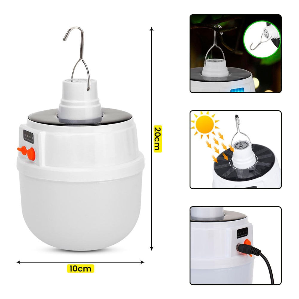Imagen 2 del producto Foco recargable led portátil 4 modos de iluminación (reempacado)