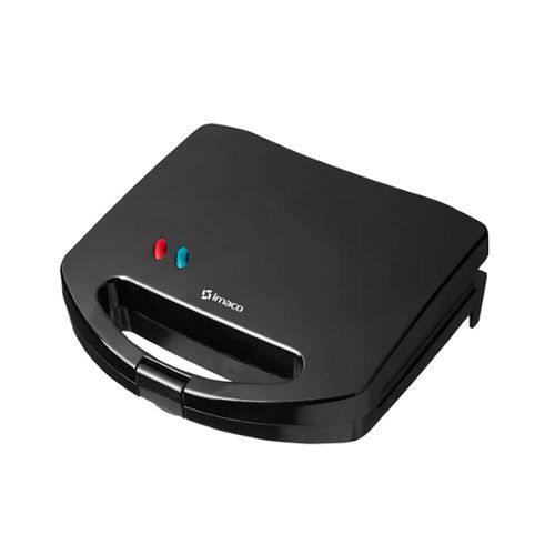 Sandwichera Imaco IST101N 750W, para 2 panes, antiadherente, negra
