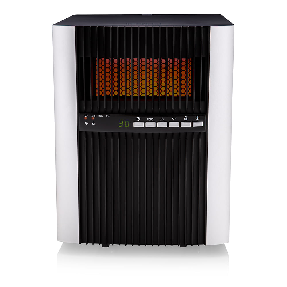 Calefactor infrarrojo KENDAL KPH-96T, cobertura 30m2, potencia 1500W, temporizador digital, negro