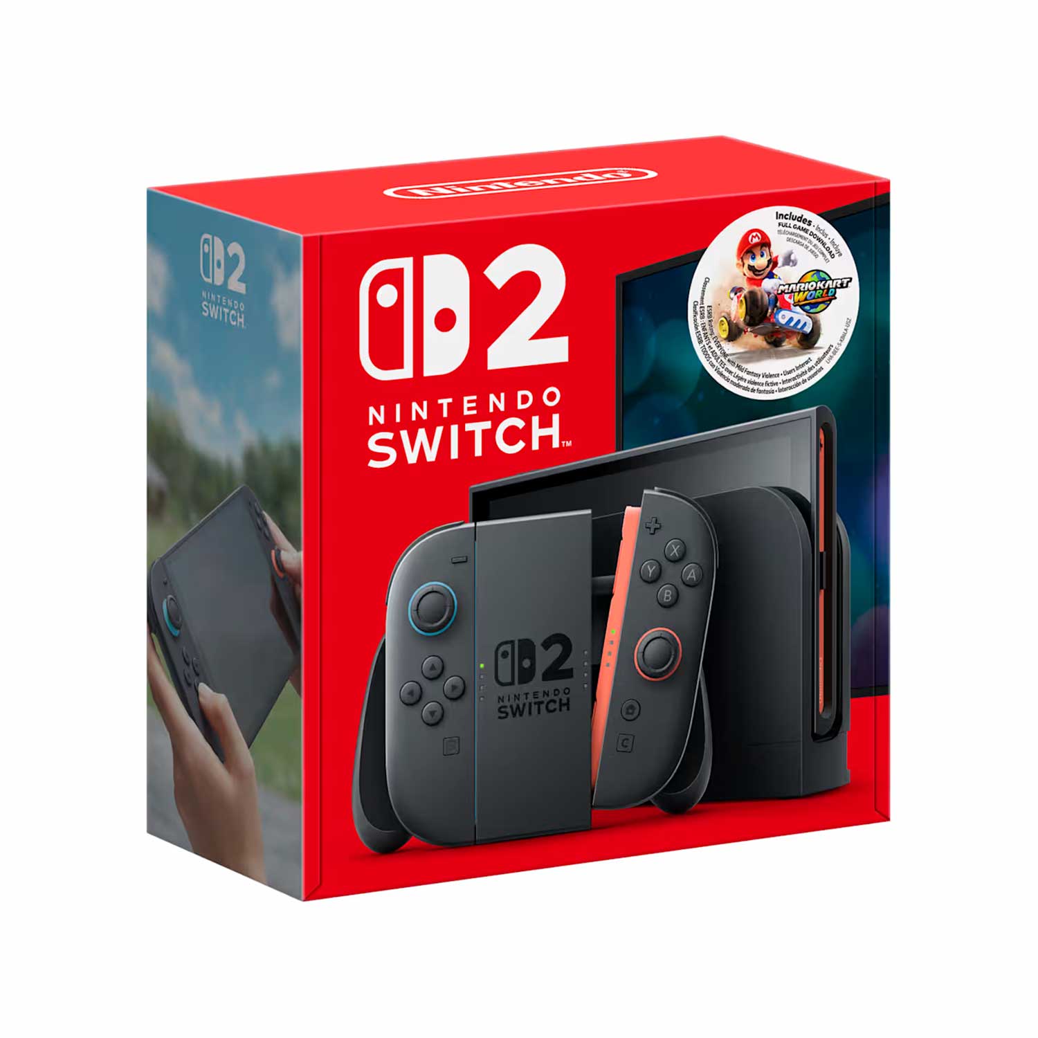 Consola Nintendo Switch 2 Bundle Mario Kart World, pantalla 7.9", 4K, HDR, Joy-Con magnéticos, negro