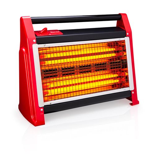 Estufa eléctrica de cuarzo Kendal KC-160AS, 1600W, 4 tubos, ventilador, protección antivuelco, blanco