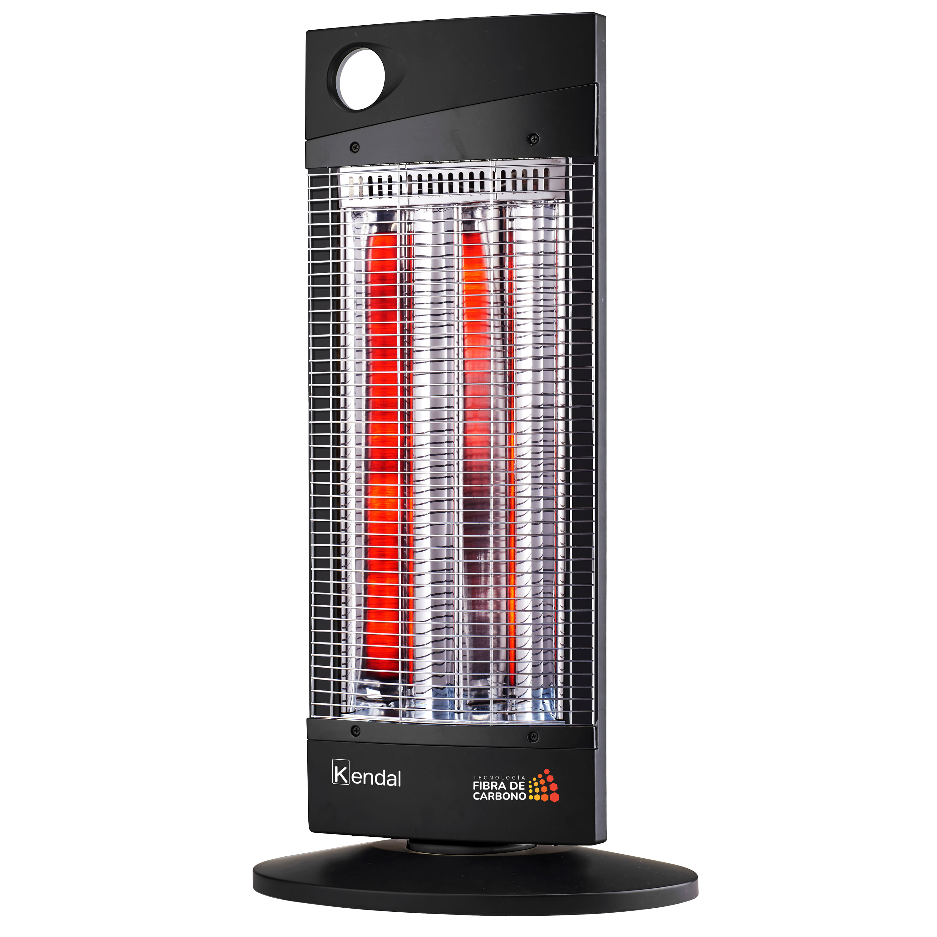 Estufa eléctrica Kendal NSB-120K5, fibra de carbono, 1000W, oscilante, cobertura 16 m², negro