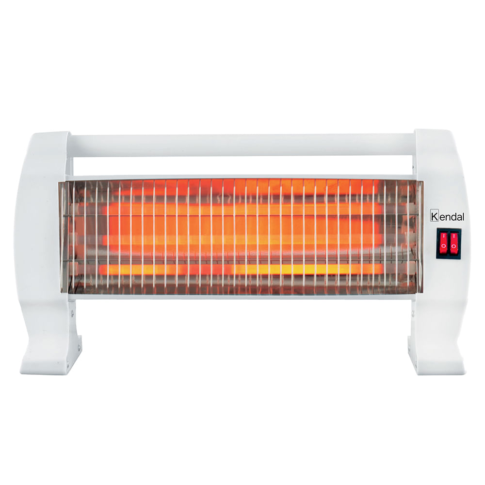 Estufa eléctrica de cuarzo Kendal KC1200, 1200W, 3 tubos, 2 niveles, protección antivuelco, blanco