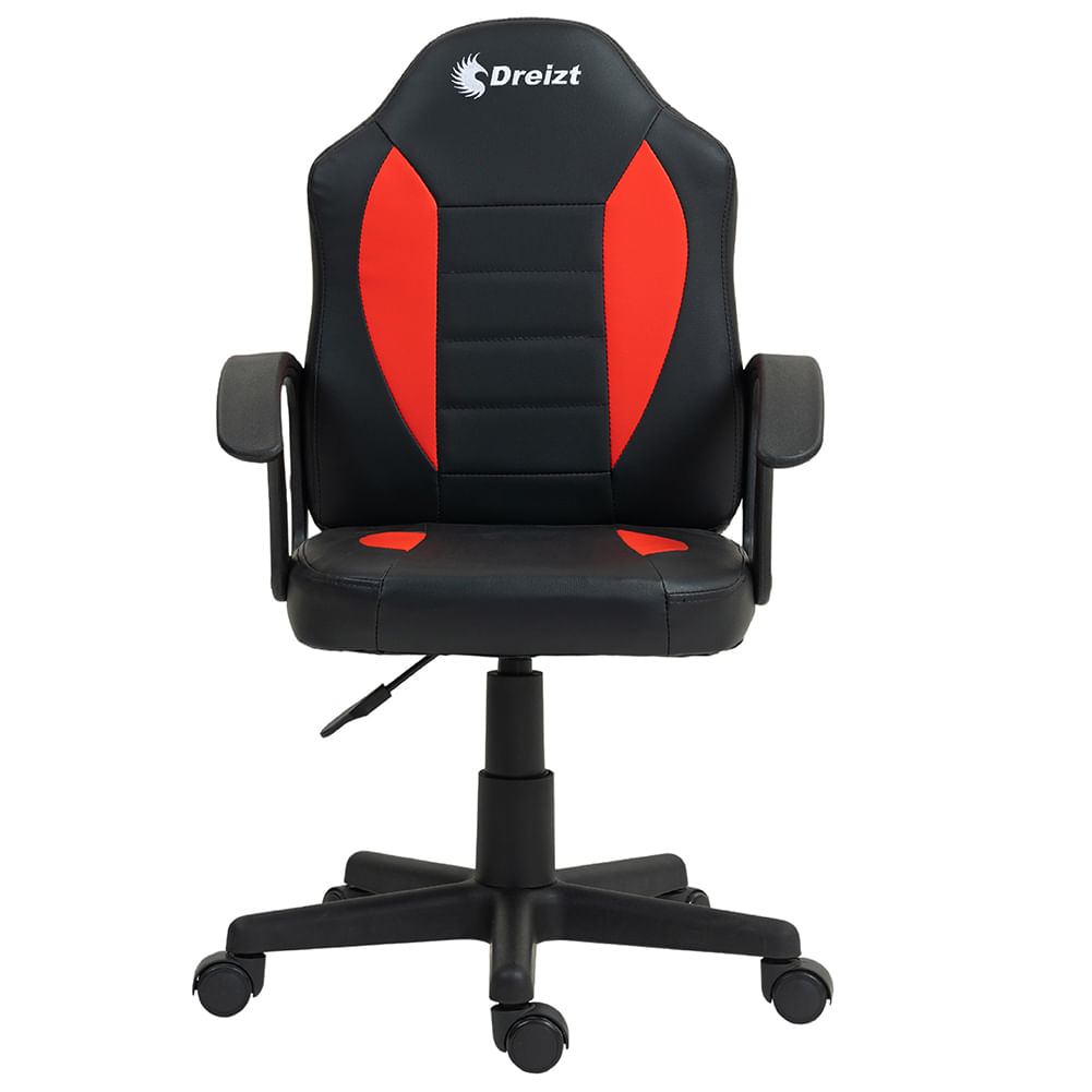 Imagen 2 del producto Silla para niños Gamer Dreizt Play Series Infantil, altura regulable, cuero PU, ruedas 50 mm, soporte 50 kg, rojo