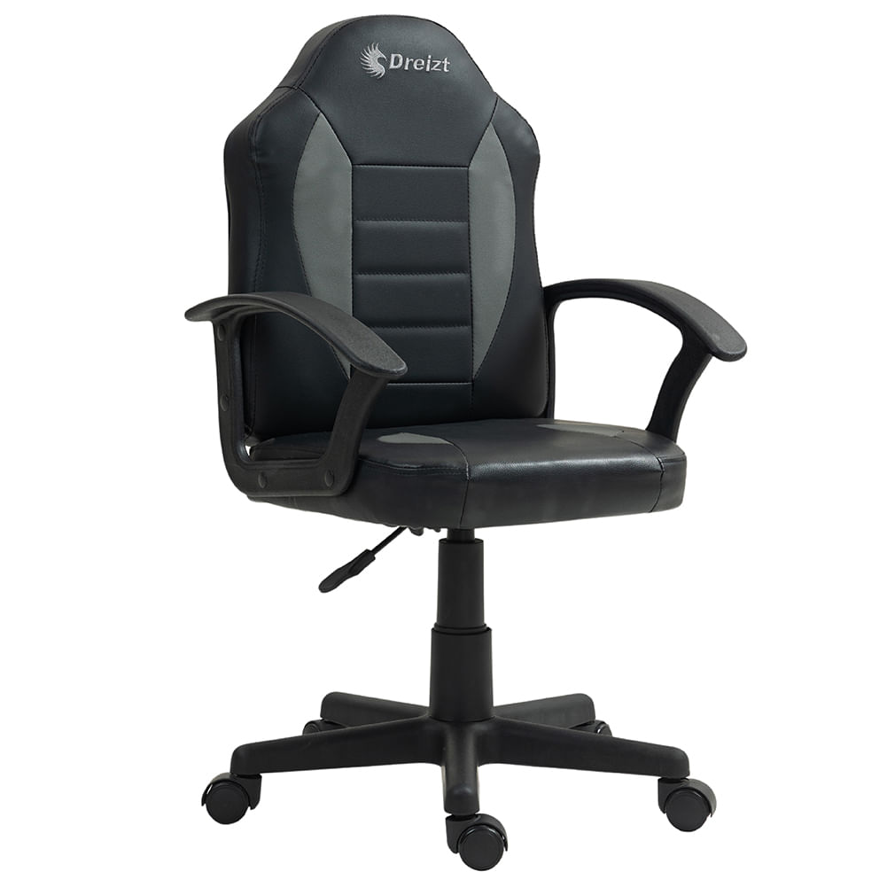 Silla para niño gamer Dreizt Play Series, altura regulable, capacidad de carga máxima 50kg, negro