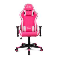 Silla Gamer Drift DR90 Barbie edición especial, respaldo reclinable, reposabrazos 2D, soporte 150 kg, tela rosa