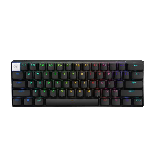 Teclado gamer inalámbrico Logitech G Pro X 60, bluetooth, mecánico, RGB lightsync, negro