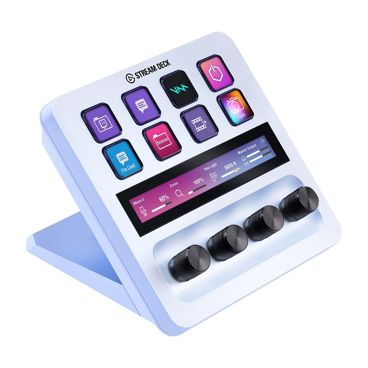 Stream Deck ElGato + Plus 8 teclas LCD, personalizables, blanco