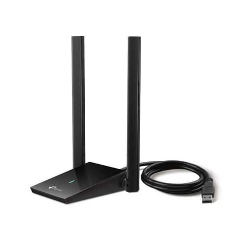 Adaptador USB TP-Link Archer TX20U Plus, Wi-Fi 6 AX1800, antenas de alta ganancia, negro