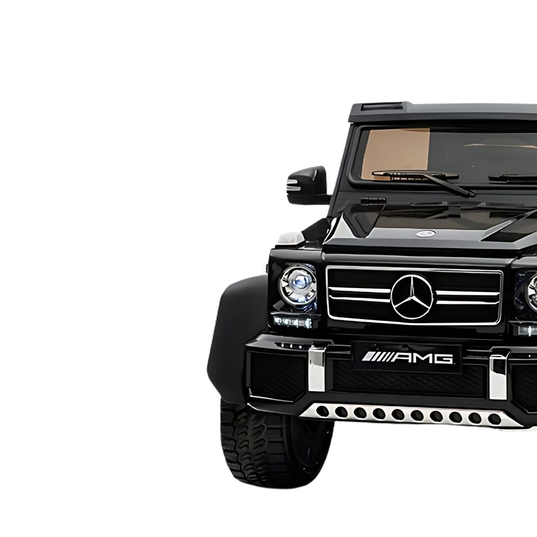 Imagen 2 del producto Carro a batería AMG 6x6 licenciado, luces led, pedal externo, pantalla mp4, negro