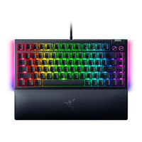 Teclado gamer alámbrico Razer BlackWidow V4, conexión USB, 75% mecánico, idioma inglés, Chroma RGB, Orange Switch, negro