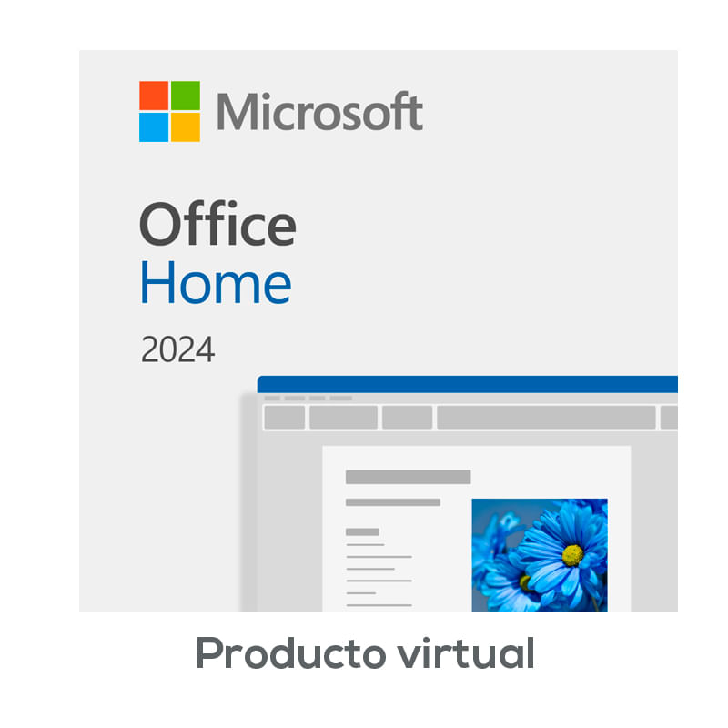 Licencia digital Microsoft Office 2024 Home, 1 dispositivo, compatible con Windows y macOS, duración permanente