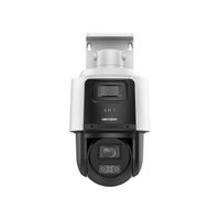 Cámara PTZ IP Hikvision TandemVu DS-2SE3C404MWG-E/14, 4MP+4MP, Zoom 4X, detección inteligente, blanco