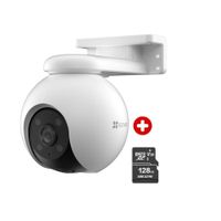 Cámara de seguridad EZVIZ H8 Pro 3K + Micro SD 128GB, visión nocturna a color, cobertura 360°, blanco