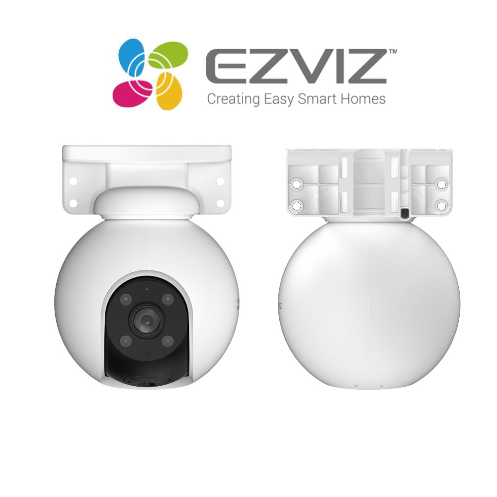 Imagen 2 del producto Cámara de seguridad EZVIZ H8 Pro 3K + Micro SD 128GB, visión nocturna a color, cobertura 360°, blanco