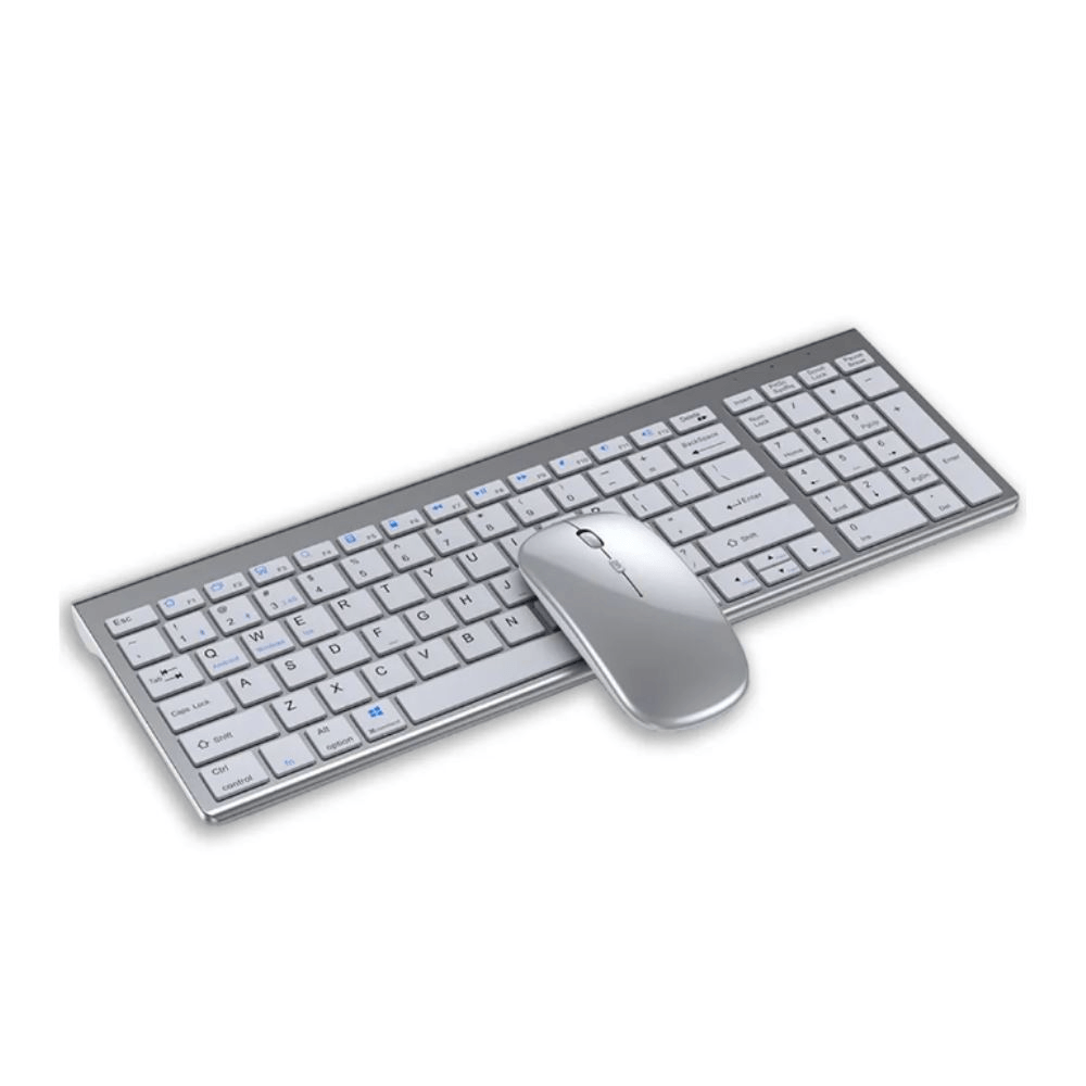 Imagen 1 del producto Combo Teclado + Mouse Vilbon Silent Touch bluetooth, conexión usb, recargable, blanco