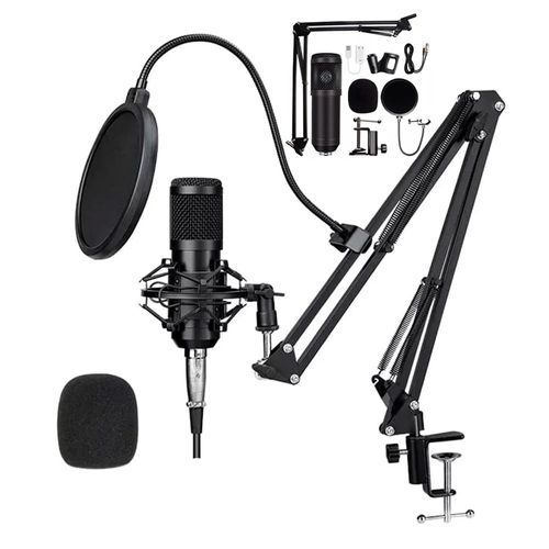 Micrófono profesional Dreizt Bm800, condensador, estudio, negro