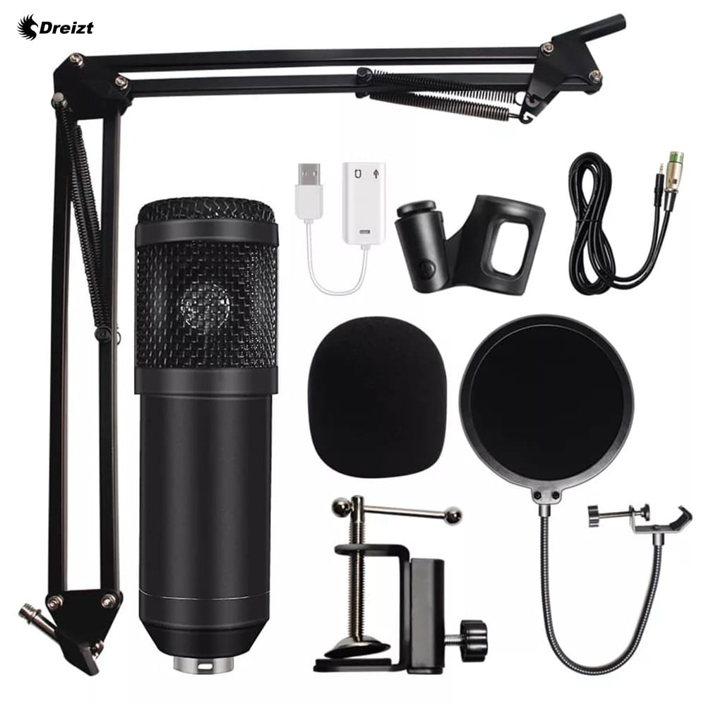 Imagen 2 del producto Micrófono profesional Dreizt Bm800, condensador, estudio, negro