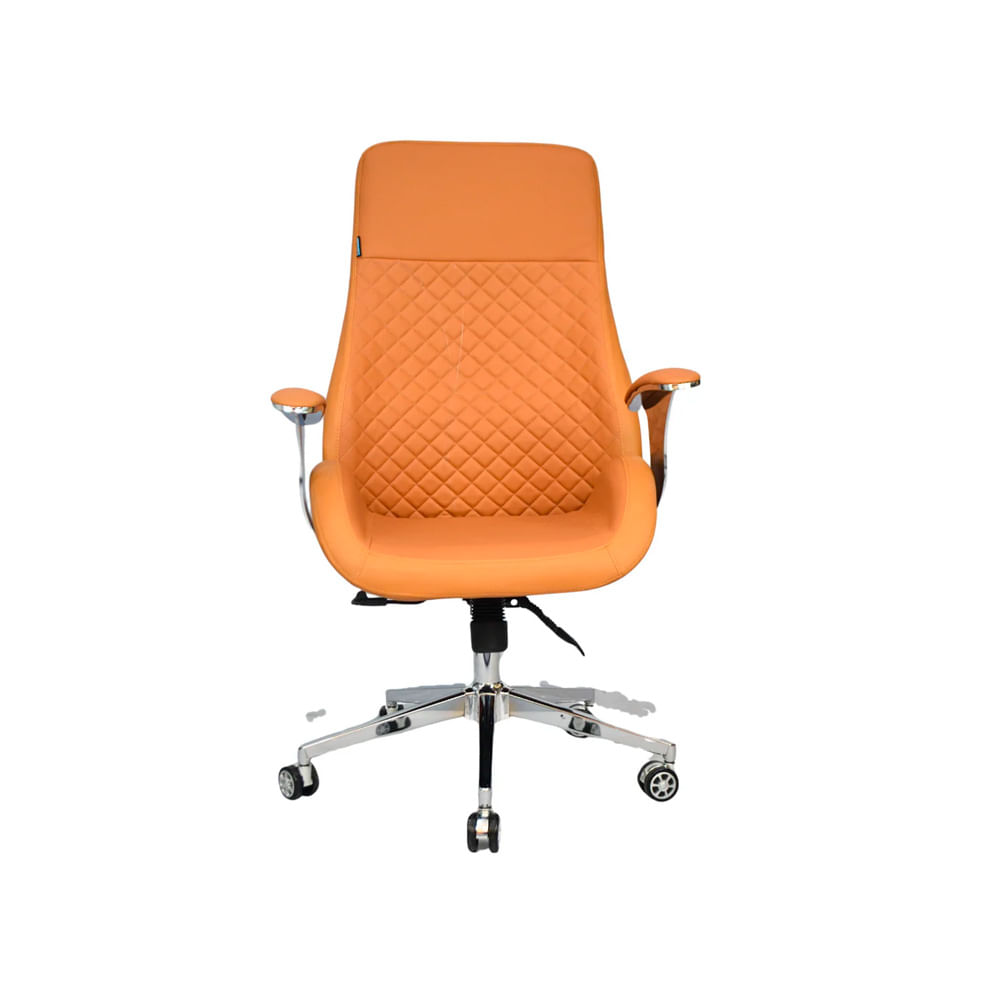 Imagen 2 del producto Silla de oficina Ofideas Presidente Mark Premium, cuero, silla con respaldo, naranja