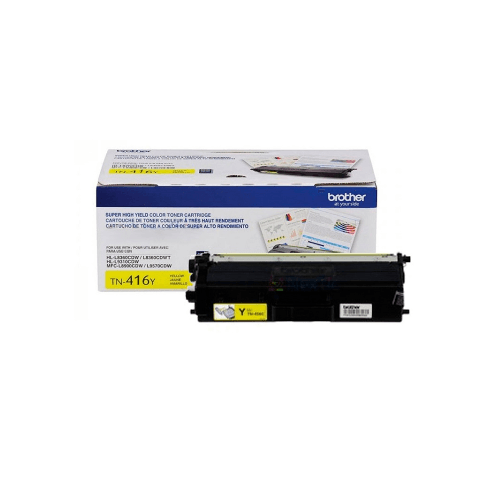 Imagen 2 del producto Tóner Brother TN-416Y, compatible con MFC-L8900CDW, HL-L8260, HL-L8360, rinde 6500 páginas, amarillo