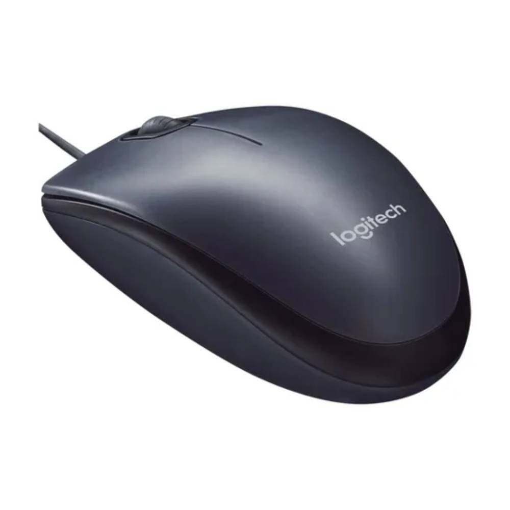 Mouse Logitech M90 alámbrico, conexión USB, 1000 DPI, negro
