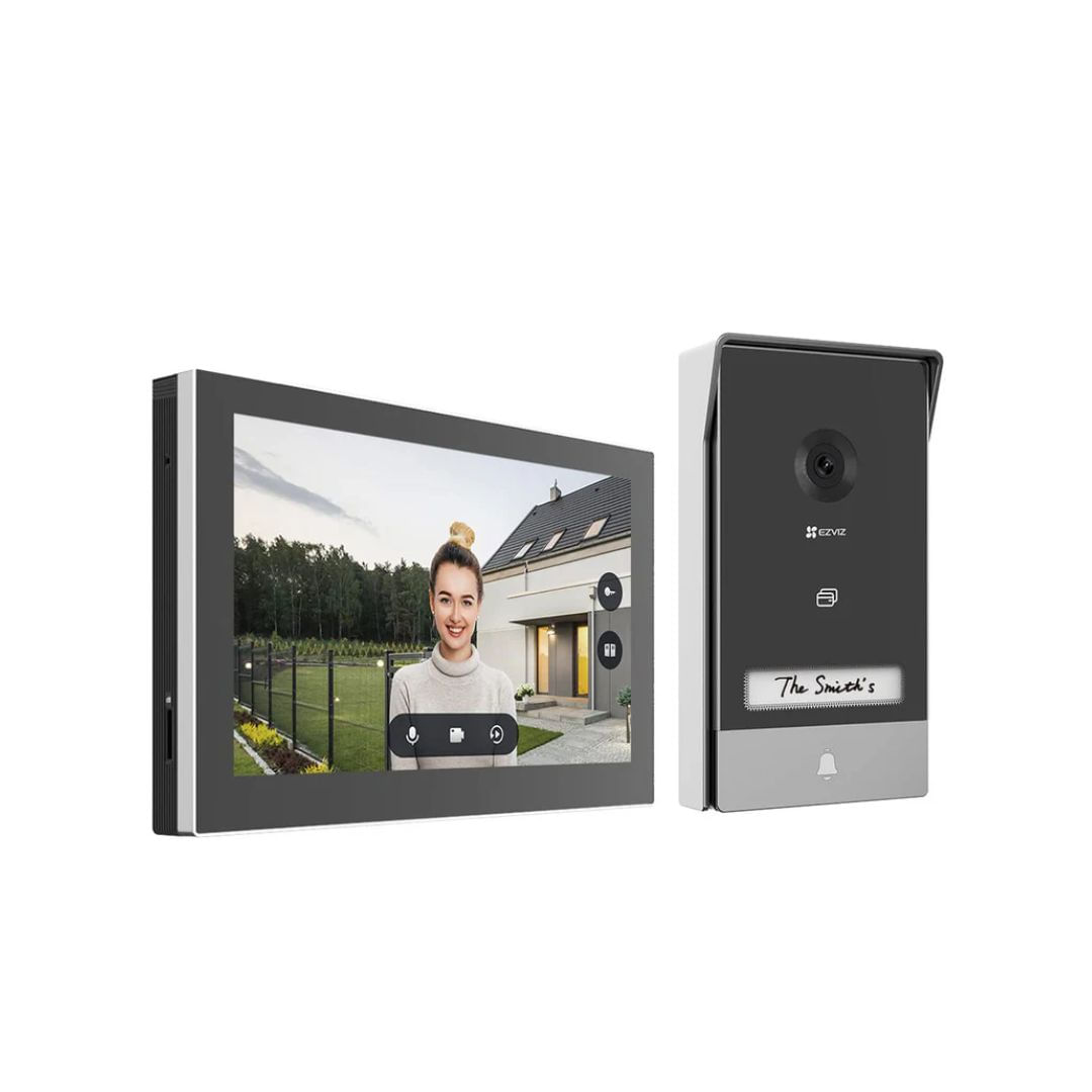 Imagen 2 del producto Videoportero inteligente EZVIZ HP7 2K con Wi-Fi y pantalla táctil, seguridad, control total