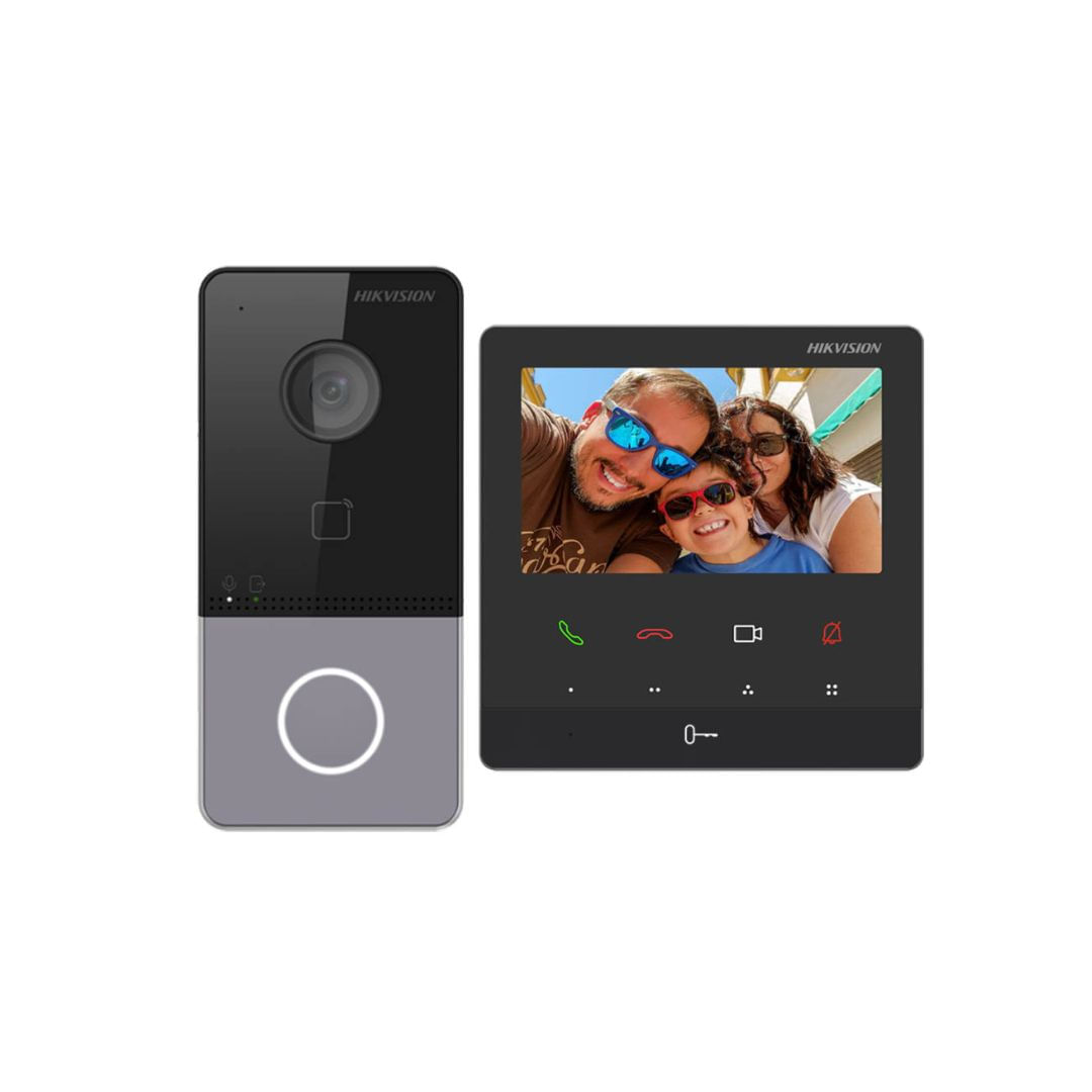 Imagen 1 del producto Combo de videoportero Hikvision KIS606-P, control desde App, llamada rápida, seguridad