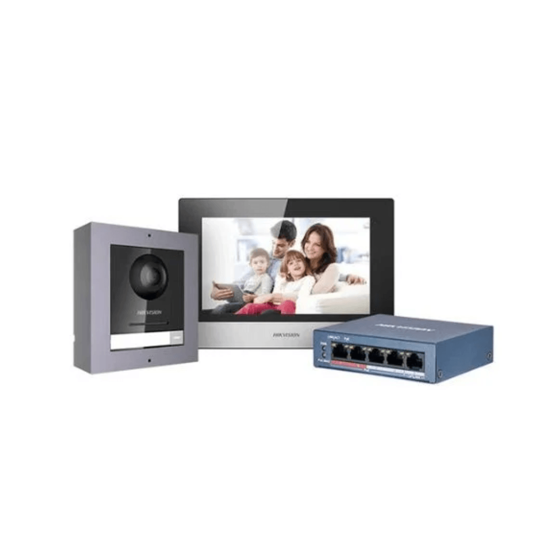 Combo de videoportero Hikvision KIS602 IP, control inteligente para tu hogar, seguridad