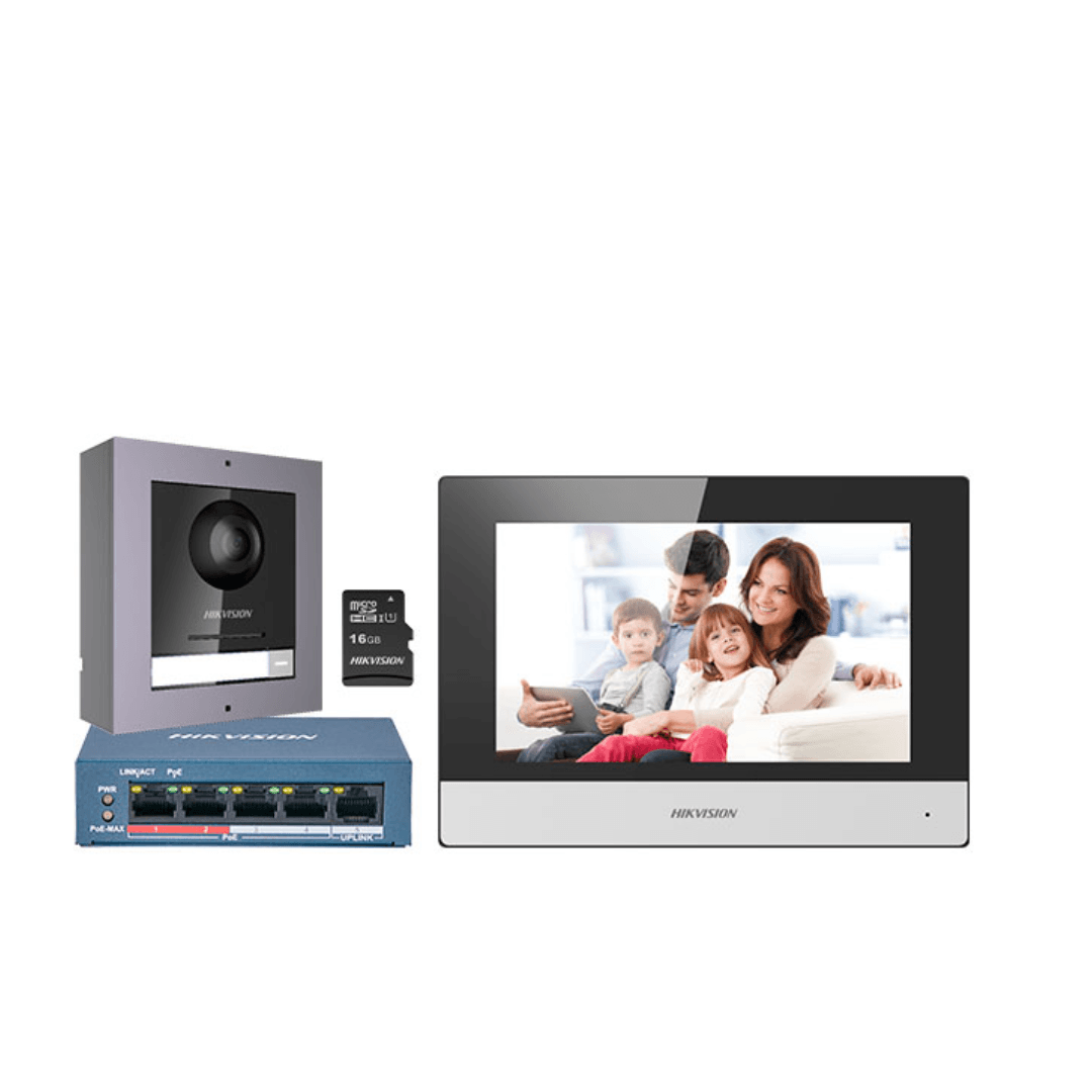 Imagen 2 del producto Combo de videoportero Hikvision KIS602 IP, control inteligente para tu hogar, seguridad