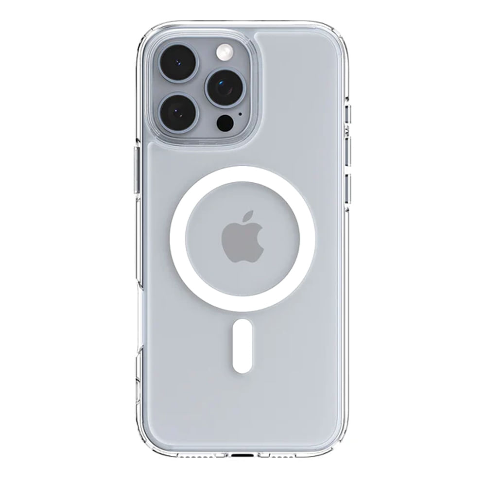 Case para iPhone 16 Pro Max Ultra Hybrid MagFit, color blanco, transparente, resistente a impactos, con MagSafe