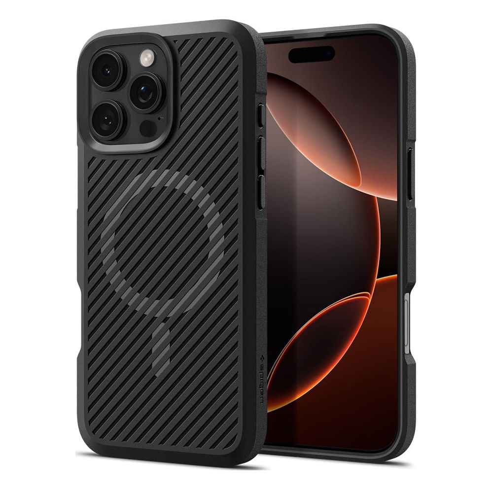 Case para iPhone 16 Pro Max Core Armor MagFit, color negro mate, diseño robusto, con tecnología MagSafe