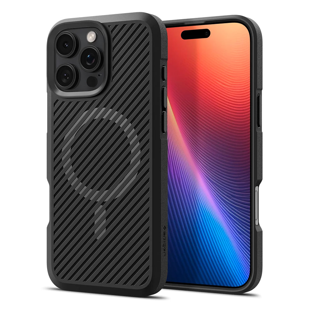Imagen 2 del producto Case para iPhone 16 Pro Max Core Armor MagFit, color negro mate, diseño robusto, con tecnología MagSafe