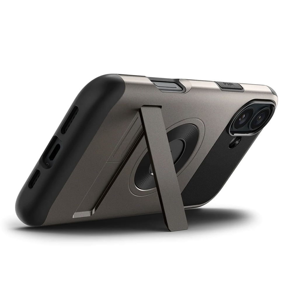 Imagen 2 del producto Case para iPhone 16 Plus Slim Armor MagFit, color gunmetal, doble capa, protección reforzada con MagSafe