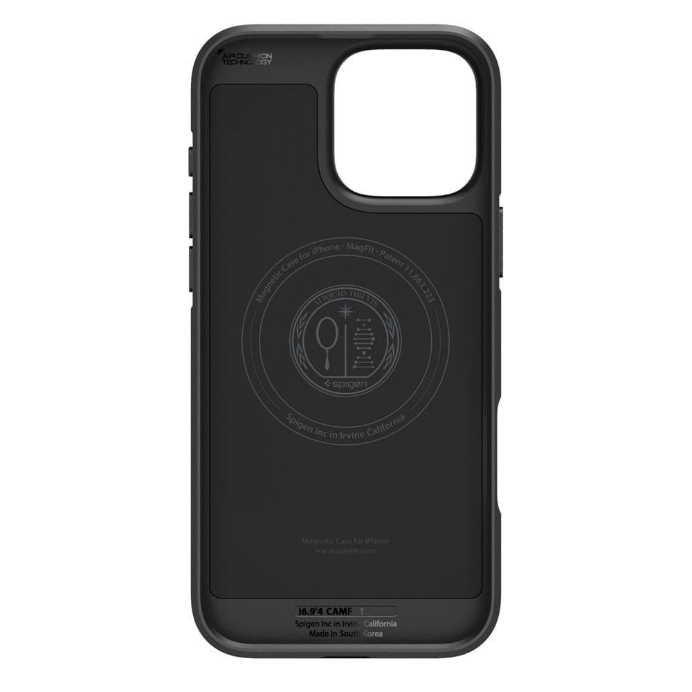 Imagen 2 del producto Case para iPhone 16 Pro Core Armor MagFit, color negro mate, diseño antideslizante, protección duradera