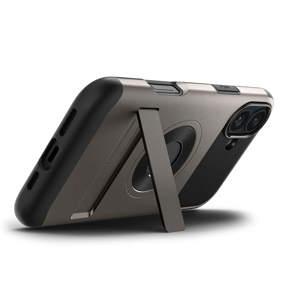 Imagen 2 del producto Case para iPhone 16 Slim Armor MagFit, color gunmetal, diseño fino y fuerte, con MagSafe