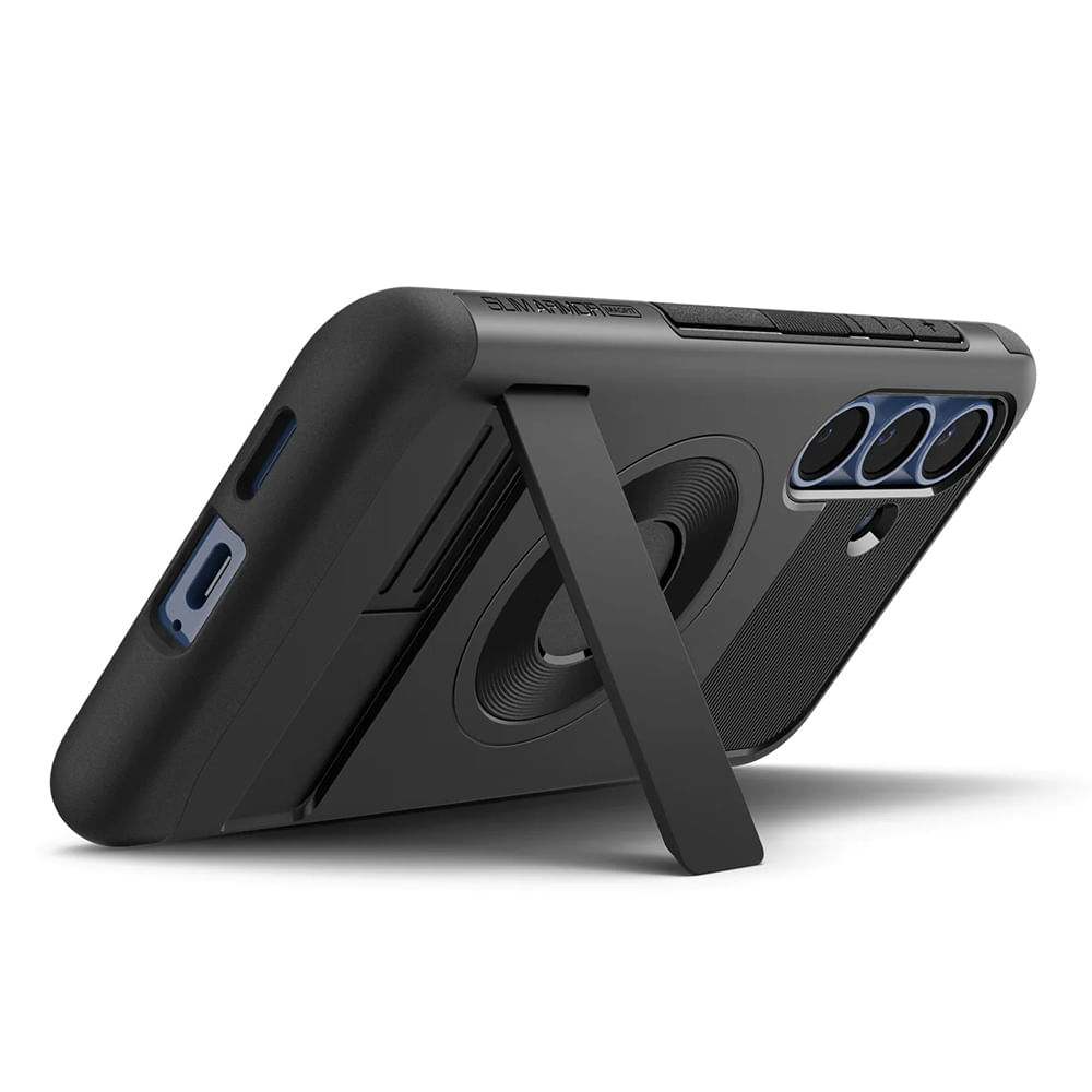 Imagen 2 del producto Case para Samsung Galaxy S25 Plus Slim Armor MagFit, color negro, diseño delgado, doble protección con MagSafe